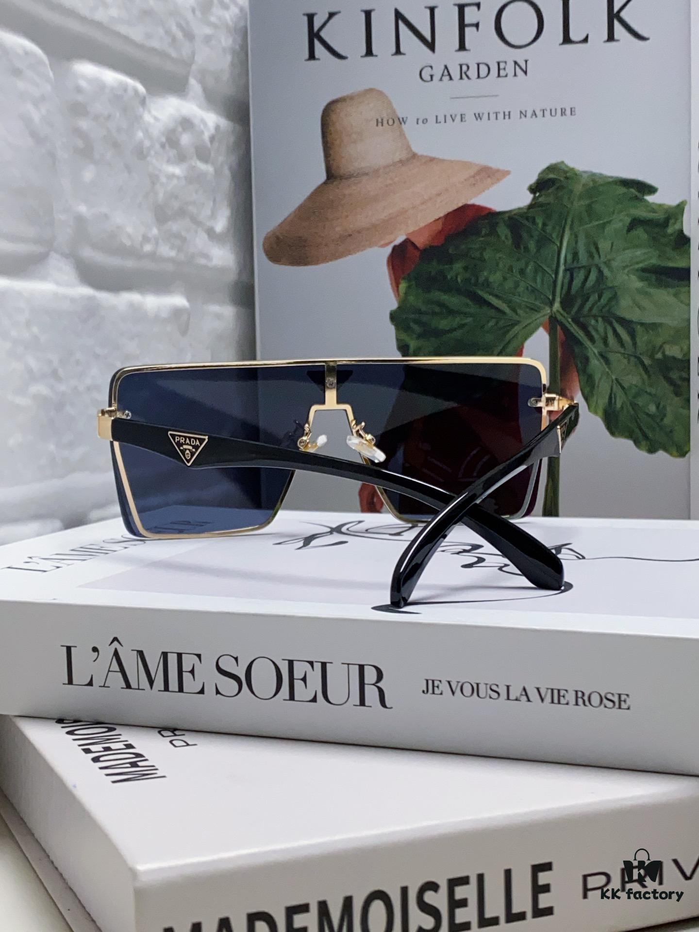 6931fa6a3a89a121ed54b54b Prada 2024 New Large-Frame Unisex Sunglasses, Fashionable and Trendy Casual Shades, Travel and Driving Sun Glasses