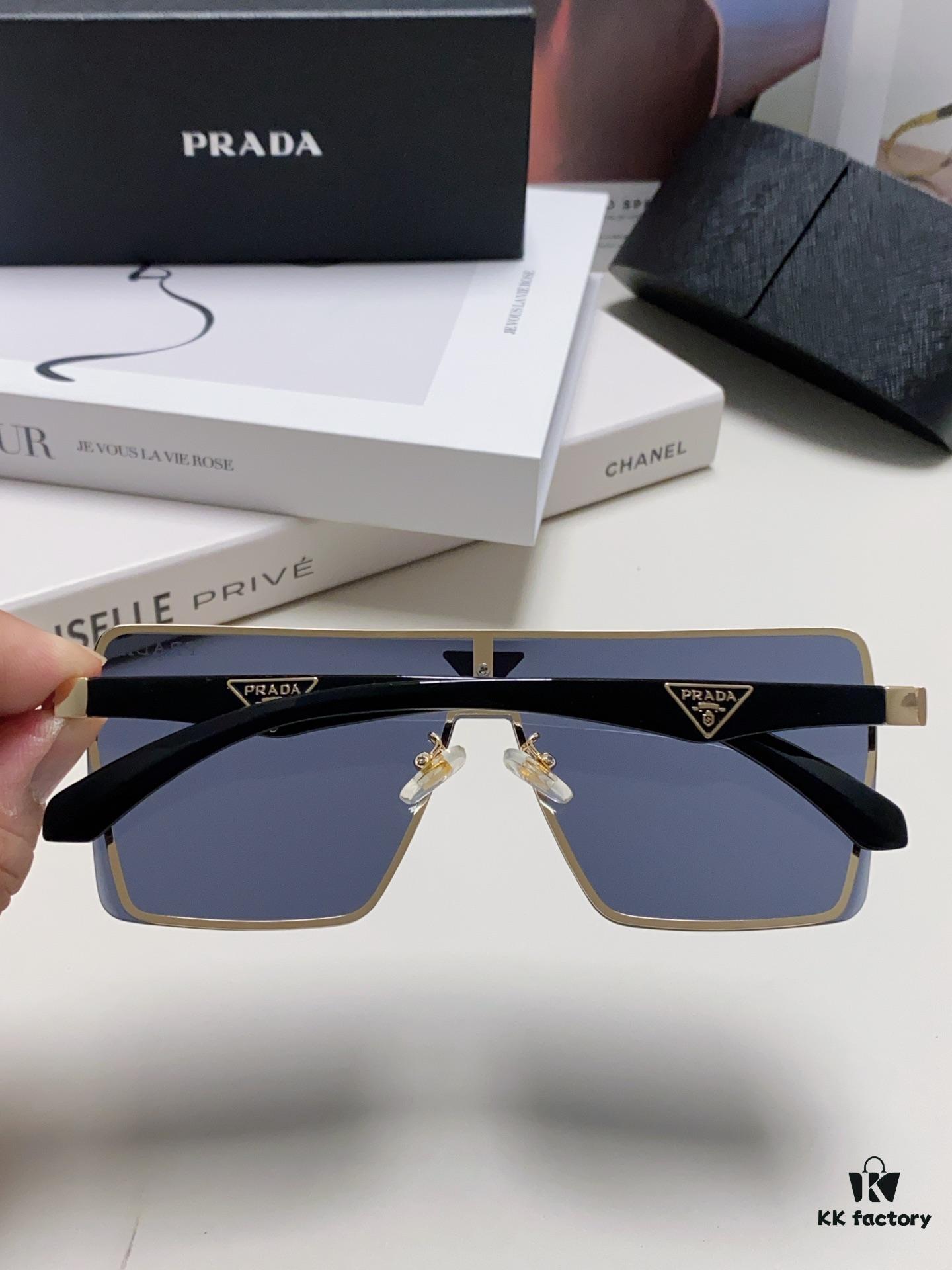 6931fa6a3a89a121ed54b54d Prada 2024 New Large-Frame Unisex Sunglasses, Fashionable and Trendy Casual Shades, Travel and Driving Sun Glasses