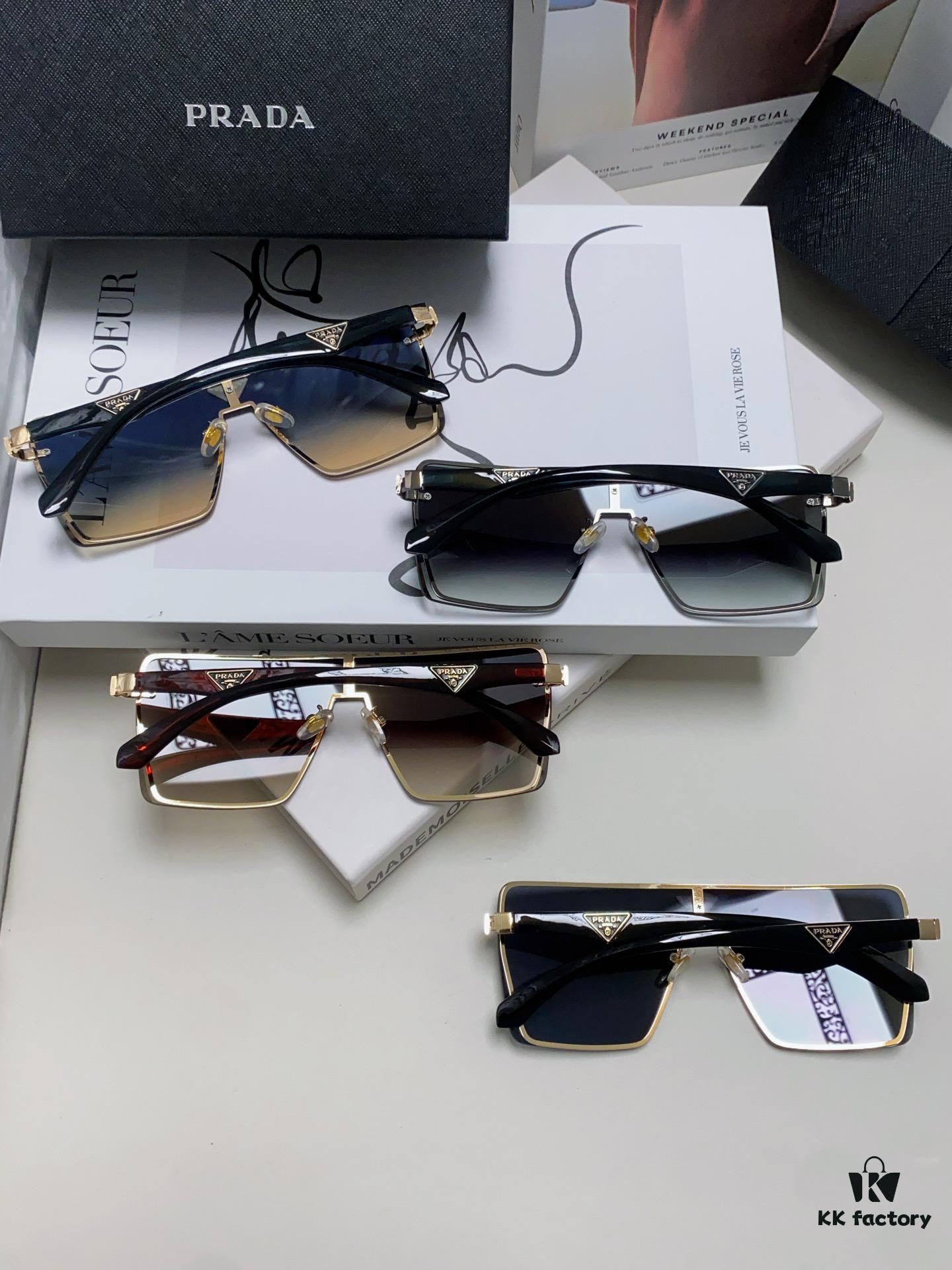 6931fa6a3a89a121ed54b551 Prada 2024 New Large-Frame Unisex Sunglasses, Fashionable and Trendy Casual Shades, Travel and Driving Sun Glasses