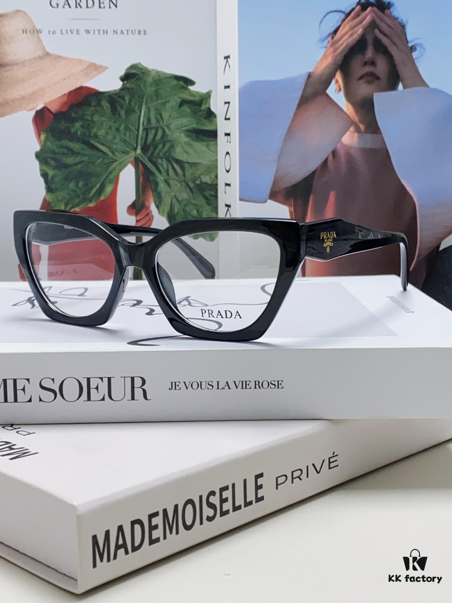 6931fa6a3a89a121ed54b554 Prada 2024 New Optical Eyeglass Frame Cat-Eye Large Frame Women's Casual Fashion Glasses Sunglasses