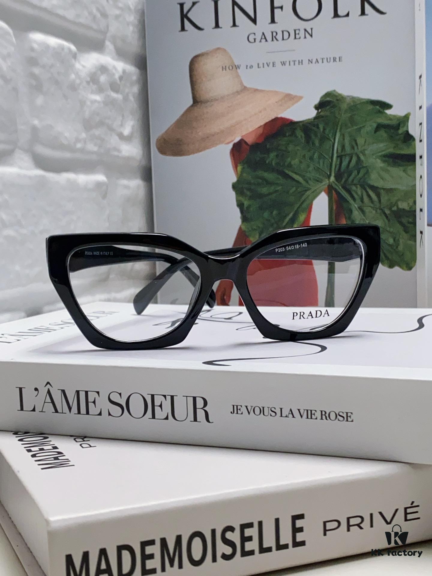 6931fa6b3a89a121ed54b555 Prada 2024 New Optical Eyeglass Frame Cat-Eye Large Frame Women's Casual Fashion Glasses Sunglasses