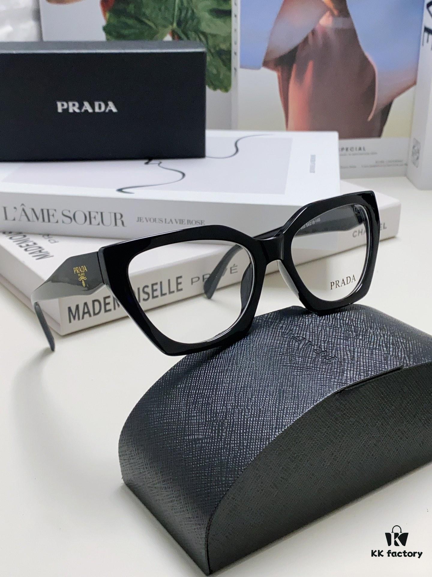6931fa6b3a89a121ed54b55b Prada 2024 New Optical Eyeglass Frame Cat-Eye Large Frame Women's Casual Fashion Glasses Sunglasses