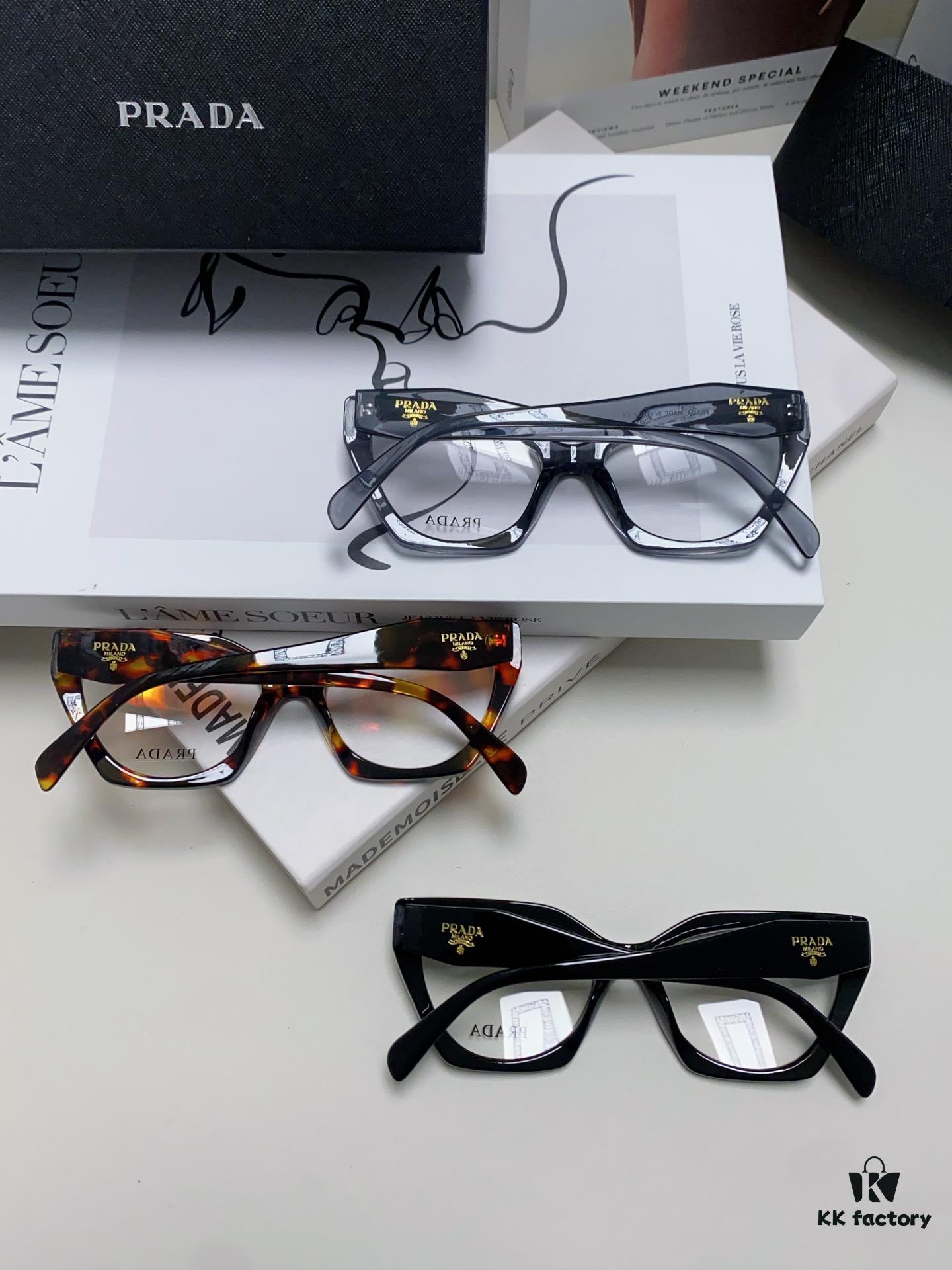 6931fa6b3a89a121ed54b55c Prada 2024 New Optical Eyeglass Frame Cat-Eye Large Frame Women's Casual Fashion Glasses Sunglasses