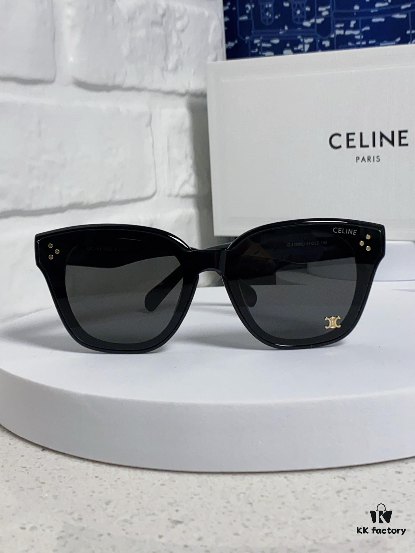 6931fa723a89a121ed54b5bb Celine 2025 New Korean Style Fashion Sunglasses for Women, Square Frame with Arches Design, Slimming Effect for Round Faces, UV Protection Unisex Sunglasses