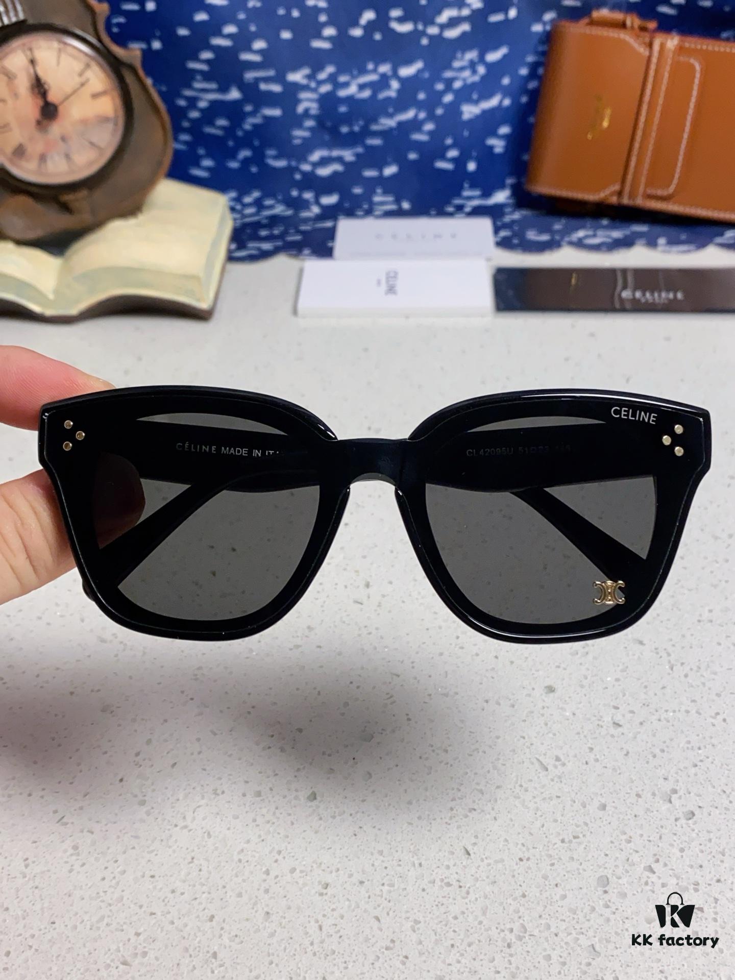 6931fa723a89a121ed54b5bd Celine 2025 New Korean Style Fashion Sunglasses for Women, Square Frame with Arches Design, Slimming Effect for Round Faces, UV Protection Unisex Sunglasses