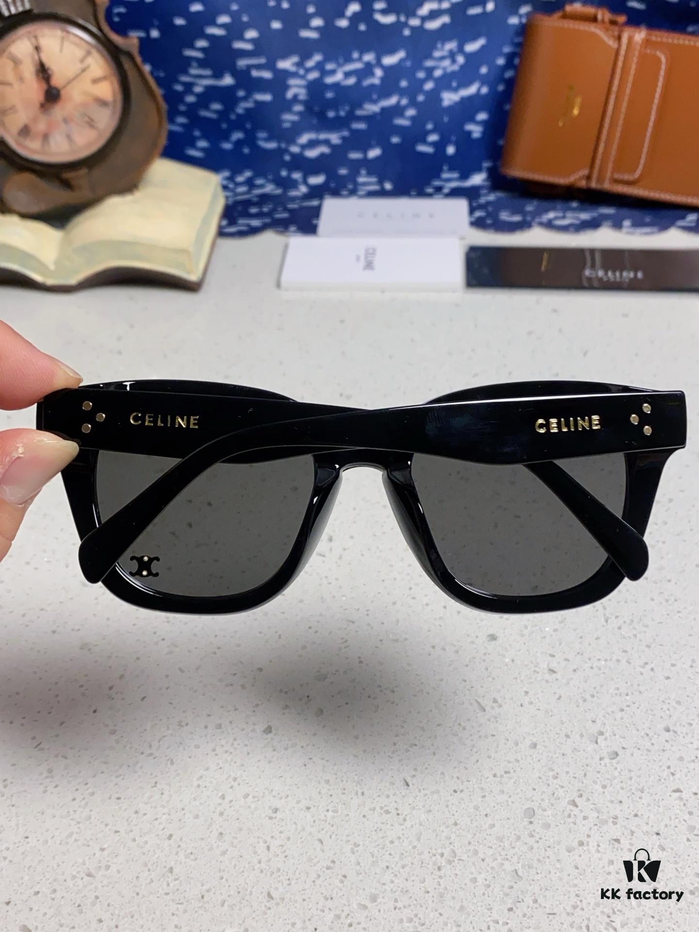 6931fa723a89a121ed54b5be Celine 2025 New Korean Style Fashion Sunglasses for Women, Square Frame with Arches Design, Slimming Effect for Round Faces, UV Protection Unisex Sunglasses
