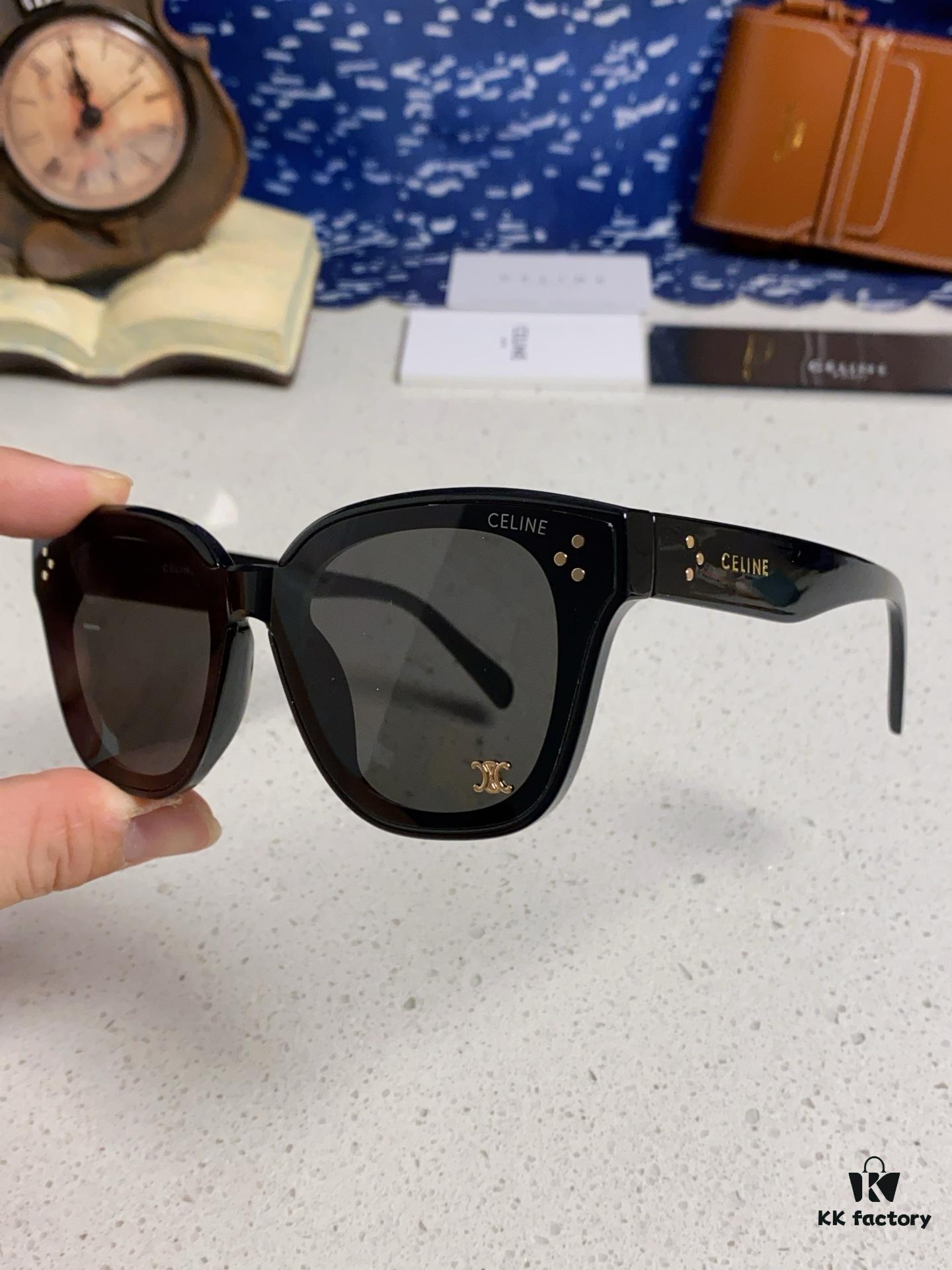 6931fa723a89a121ed54b5bf Celine 2025 New Korean Style Fashion Sunglasses for Women, Square Frame with Arches Design, Slimming Effect for Round Faces, UV Protection Unisex Sunglasses