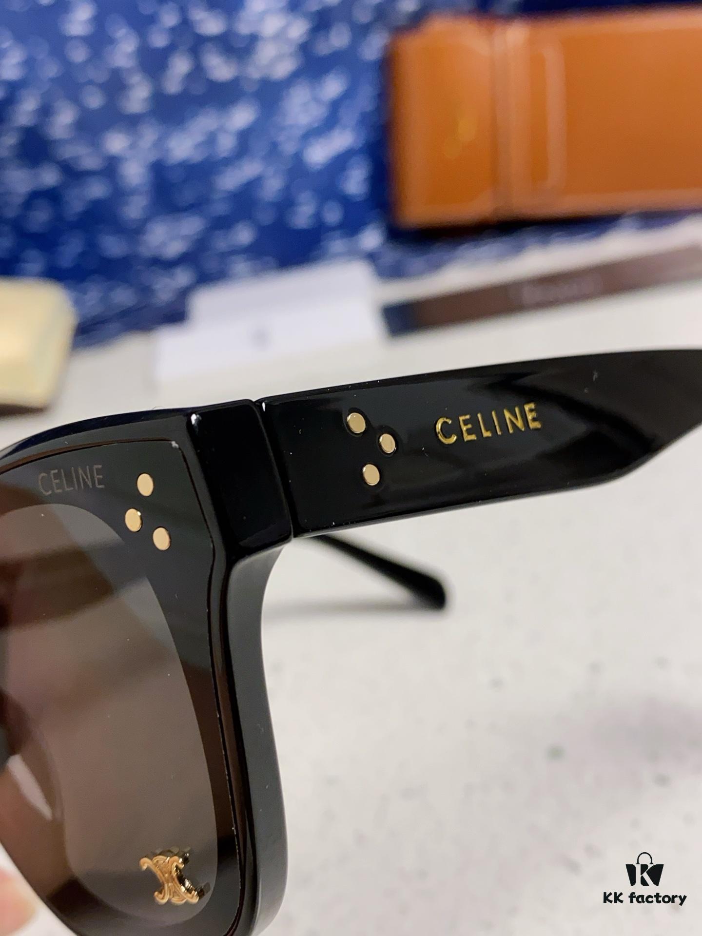 6931fa723a89a121ed54b5c0 Celine 2025 New Korean Style Fashion Sunglasses for Women, Square Frame with Arches Design, Slimming Effect for Round Faces, UV Protection Unisex Sunglasses