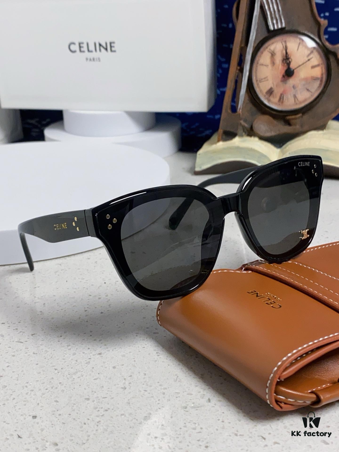 6931fa723a89a121ed54b5c3 Celine 2025 New Korean Style Fashion Sunglasses for Women, Square Frame with Arches Design, Slimming Effect for Round Faces, UV Protection Unisex Sunglasses