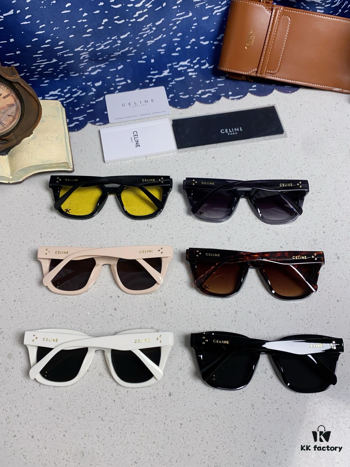 6931fa723a89a121ed54b5c4 Celine 2025 New Korean Fashion Sunglasses for Women, Avant-Garde Square Frame Sunglasses Inspired by Arc de Triomphe, Slimming UV-Protective Eyewear Suitable for Round Faces, Unisex Stylish Sun Glasses