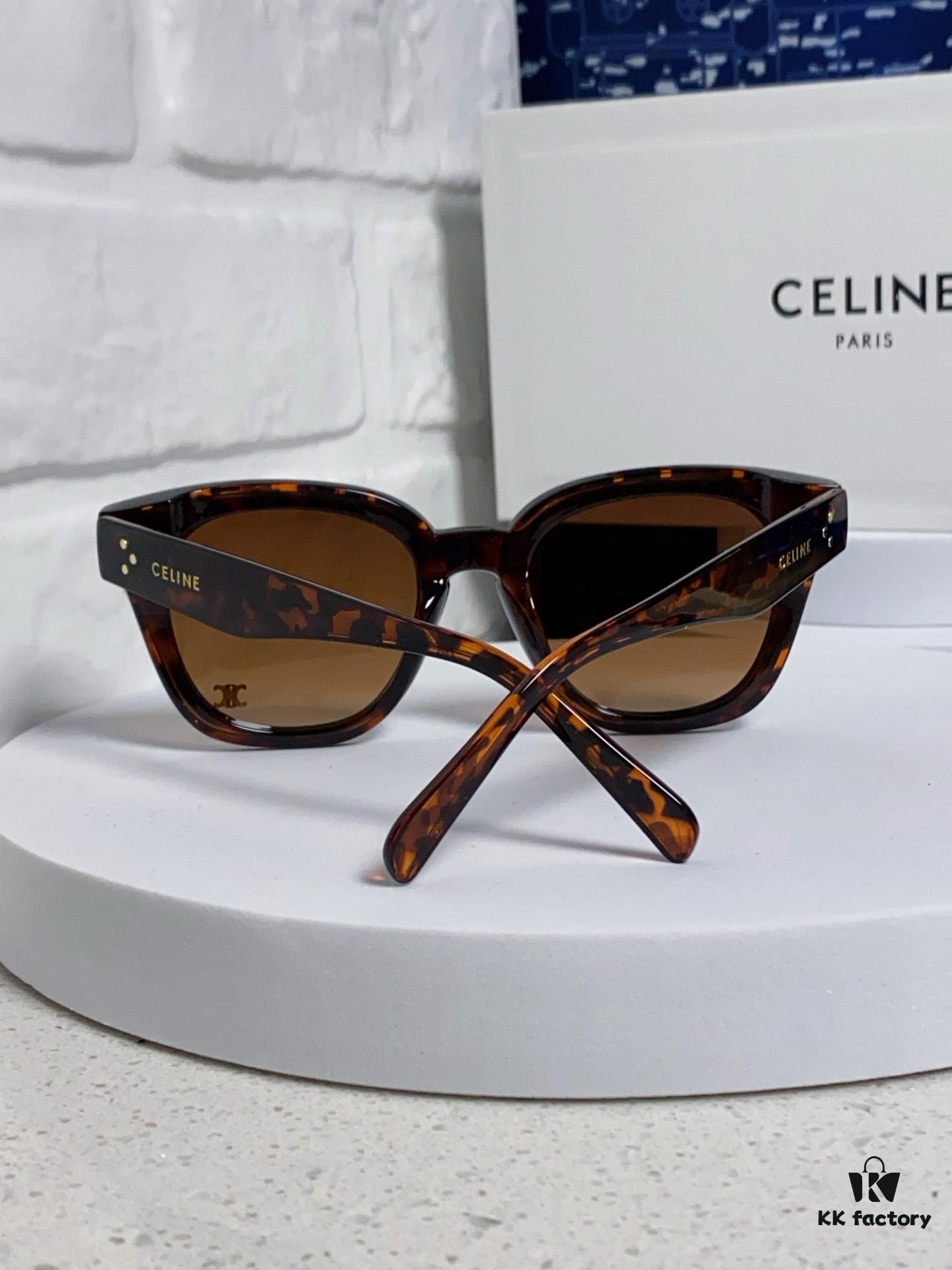 6931fa733a89a121ed54b5c8 Celine 2025 New Arrival Korean Style Fashion Sunglasses for Women, Avant-Garde Square Frame Inspired by Arc de Triomphe, Slimming Effect for Round Faces, UV Protection Unisex Sun Glasses