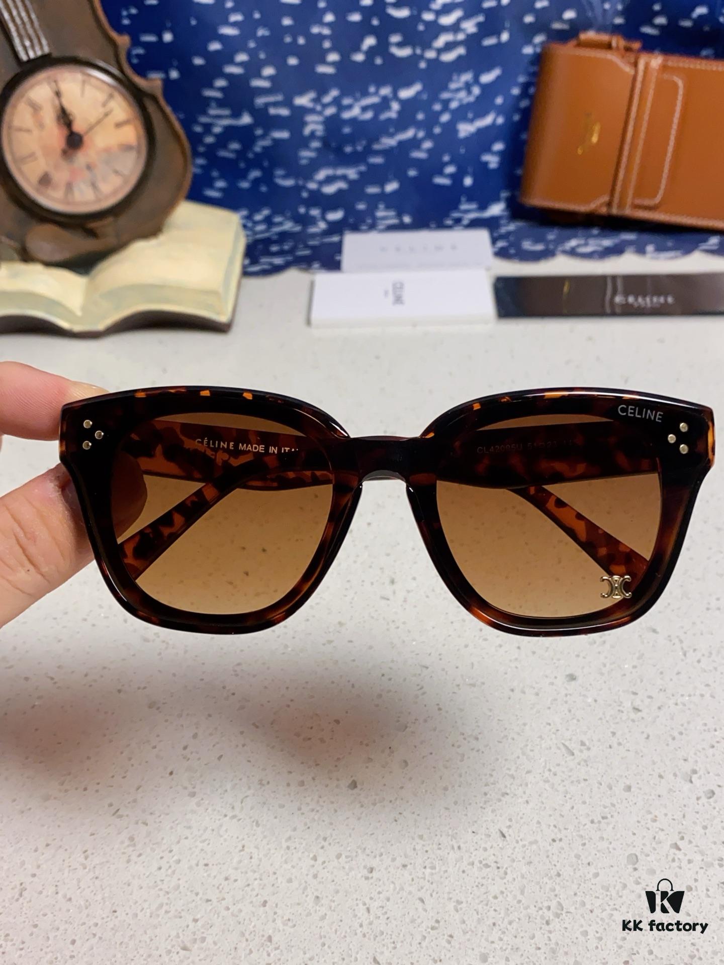 6931fa733a89a121ed54b5c9 Celine 2025 New Arrival Korean Style Fashion Sunglasses for Women, Avant-Garde Square Frame Inspired by Arc de Triomphe, Slimming Effect for Round Faces, UV Protection Unisex Sun Glasses