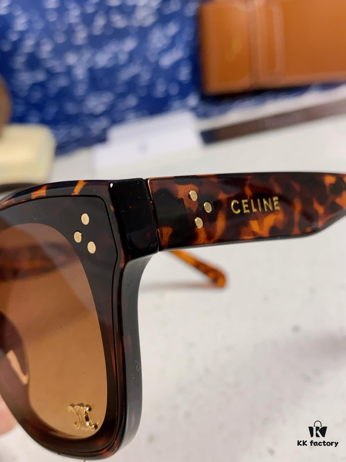 6931fa733a89a121ed54b5cc Celine 2025 New Arrival Korean Style Fashion Sunglasses for Women, Avant-Garde Square Frame Inspired by Arc de Triomphe, Slimming Effect for Round Faces, UV Protection Unisex Sun Glasses