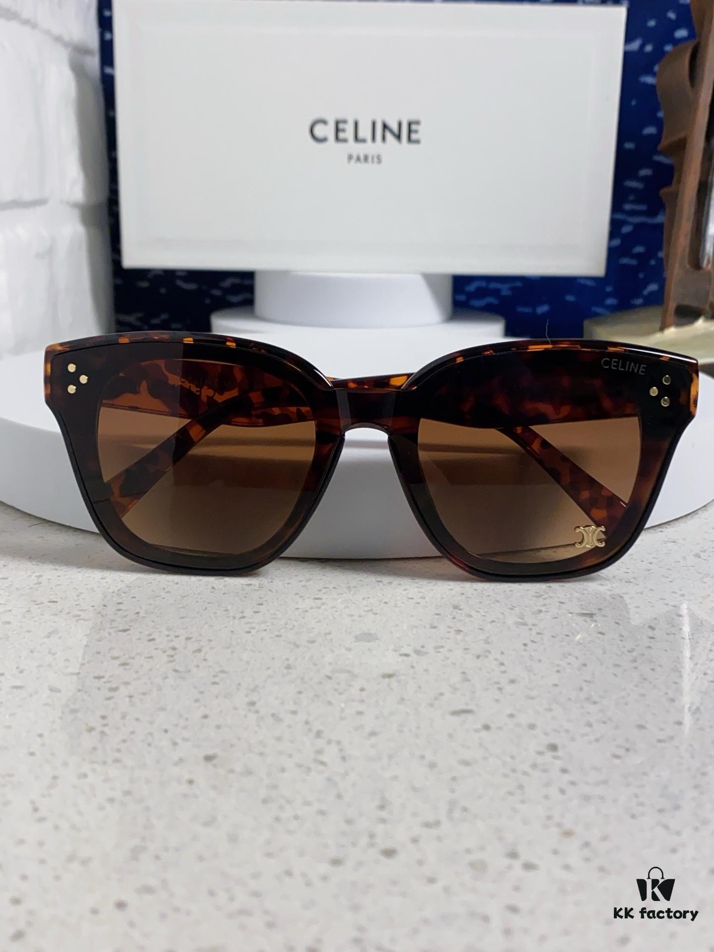 6931fa733a89a121ed54b5ce Celine 2025 New Arrival Korean Style Fashion Sunglasses for Women, Avant-Garde Square Frame Inspired by Arc de Triomphe, Slimming Effect for Round Faces, UV Protection Unisex Sun Glasses