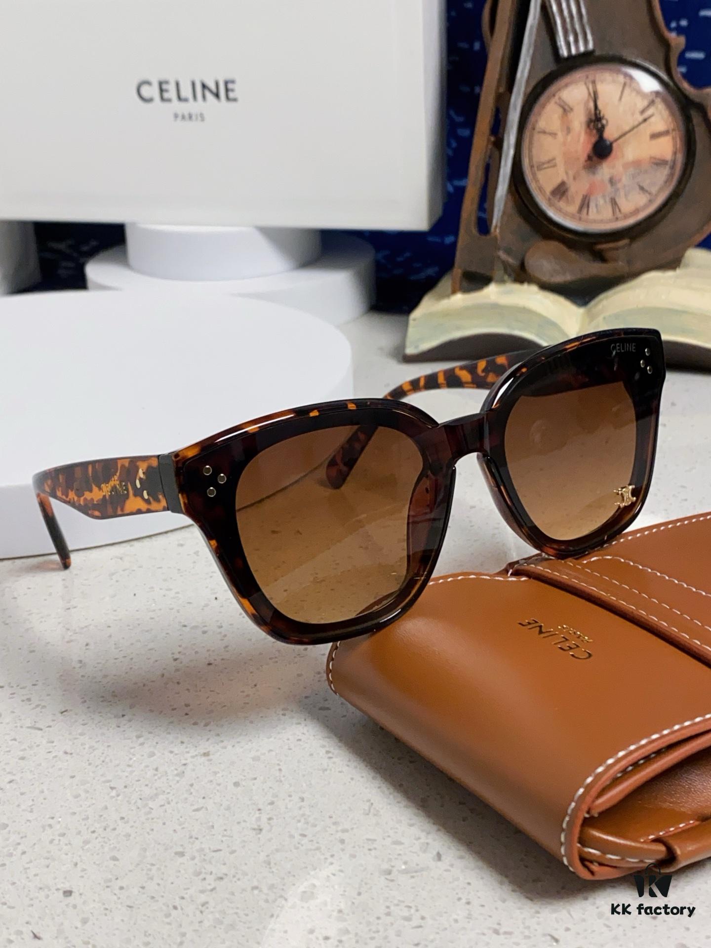 6931fa733a89a121ed54b5cf Celine 2025 New Arrival Korean Style Fashion Sunglasses for Women, Avant-Garde Square Frame Inspired by Arc de Triomphe, Slimming Effect for Round Faces, UV Protection Unisex Sun Glasses