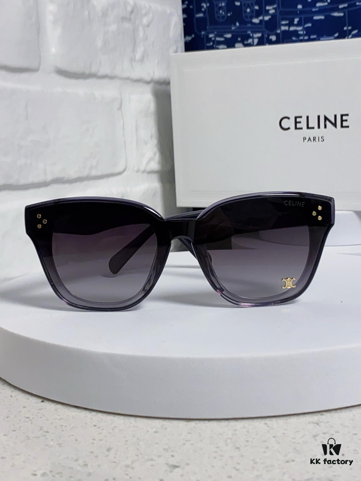 6931fa743a89a121ed54b5d1 Celine 2025 New Korean-Style Fashion Sunglasses for Women, Avant-Garde Square Frame Inspired by Arc de Triomphe, Slimming Effect for Round Faces, Unisex UV-Protection Sunglasses