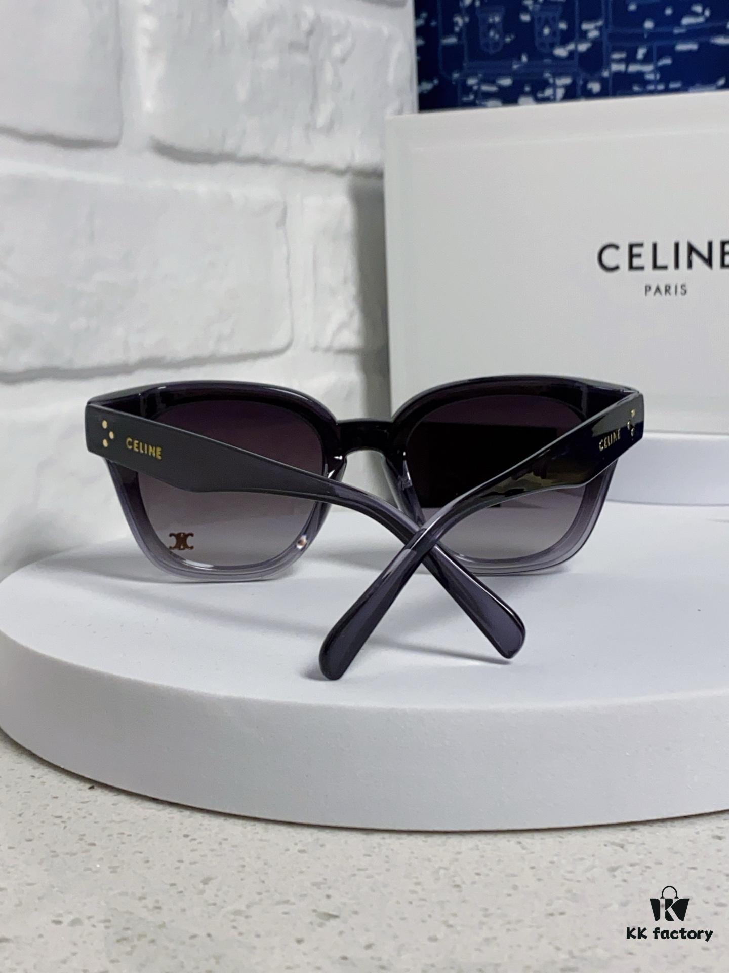 6931fa743a89a121ed54b5d2 Celine 2025 New Korean-Style Fashion Sunglasses for Women, Avant-Garde Square Frame Inspired by Arc de Triomphe, Slimming Effect for Round Faces, Unisex UV-Protection Sunglasses