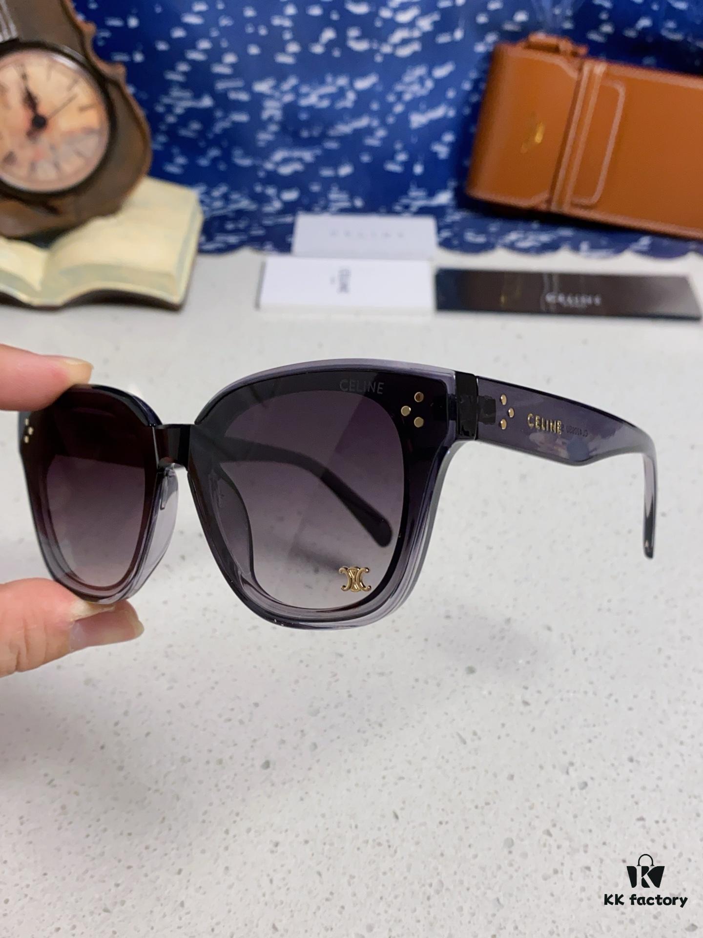 6931fa743a89a121ed54b5d5 Celine 2025 New Korean-Style Fashion Sunglasses for Women, Avant-Garde Square Frame Inspired by Arc de Triomphe, Slimming Effect for Round Faces, Unisex UV-Protection Sunglasses