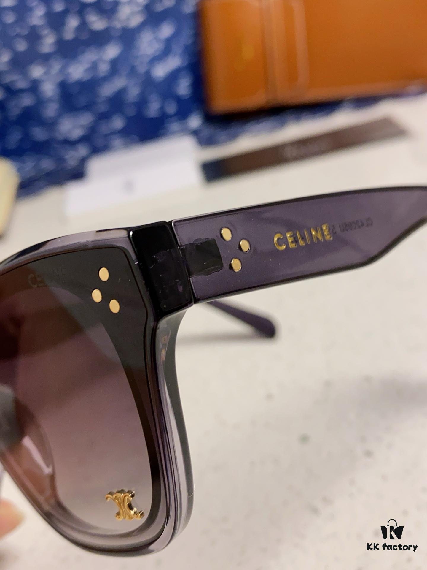 6931fa743a89a121ed54b5d6 Celine 2025 New Korean-Style Fashion Sunglasses for Women, Avant-Garde Square Frame Inspired by Arc de Triomphe, Slimming Effect for Round Faces, Unisex UV-Protection Sunglasses