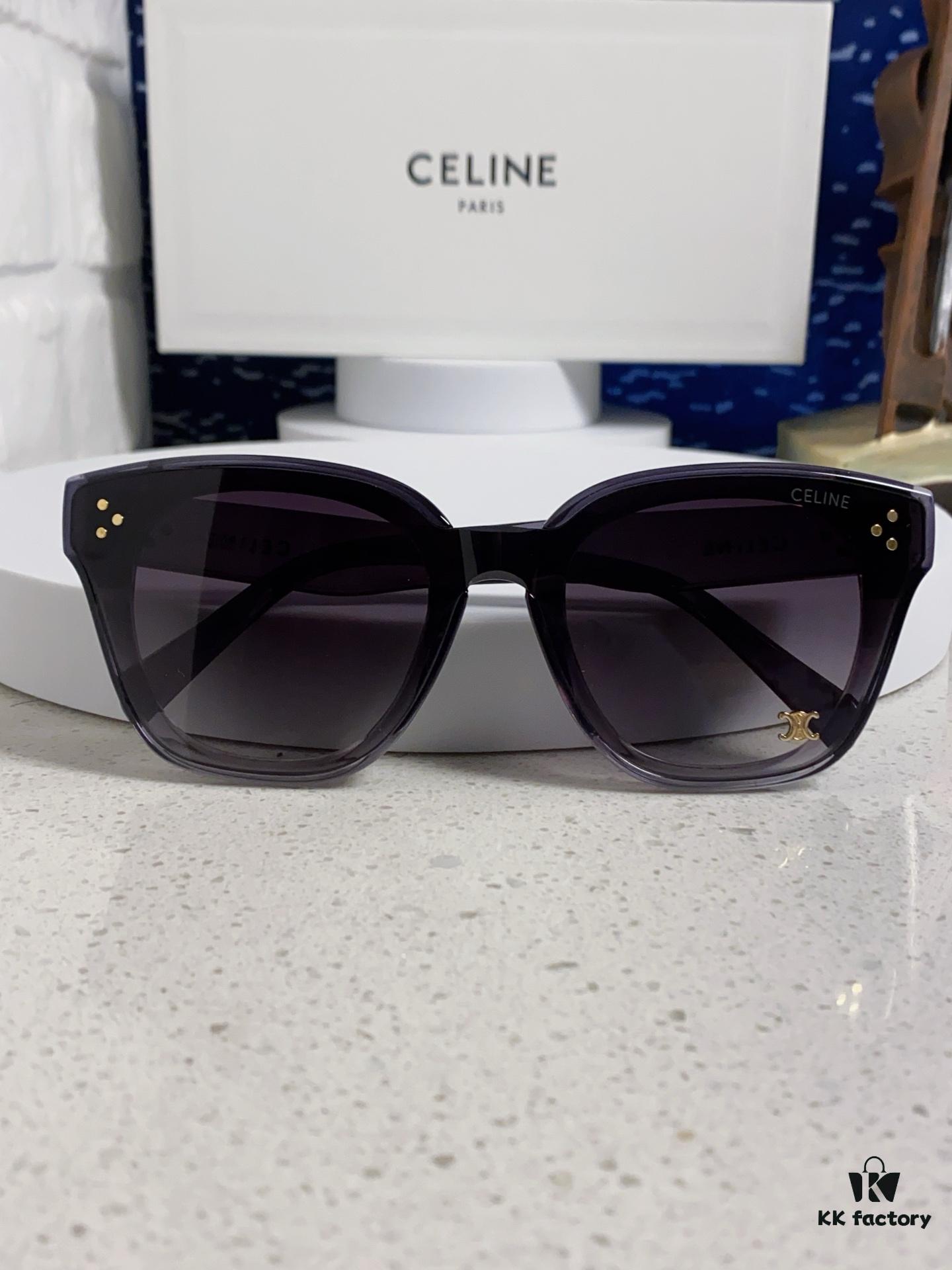 6931fa743a89a121ed54b5d8 Celine 2025 New Korean-Style Fashion Sunglasses for Women, Avant-Garde Square Frame Inspired by Arc de Triomphe, Slimming Effect for Round Faces, Unisex UV-Protection Sunglasses