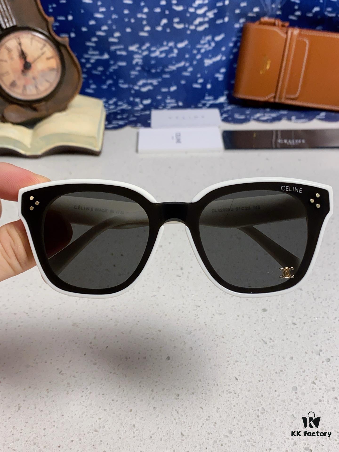 6931fa753a89a121ed54b5dd Celine 2025 New Korean Fashion Sunglasses for Women, Avant-Garde Square Frame Sunglasses Inspired by Arc de Triomphe, Slimming UV-Protective Eyewear Suitable for Round Faces, Unisex Stylish Sun Glasses