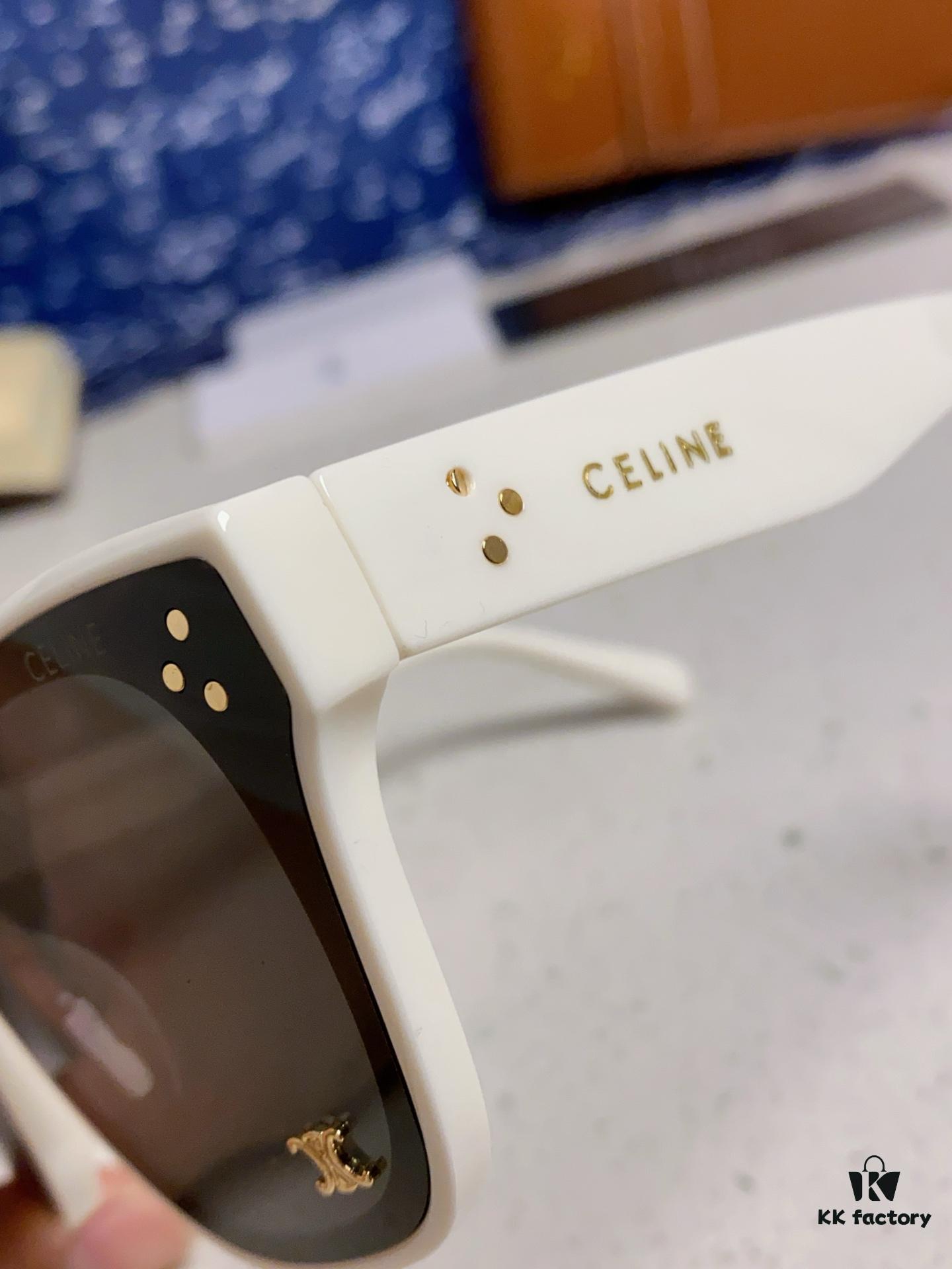 6931fa753a89a121ed54b5e0 Celine 2025 New Korean Fashion Sunglasses for Women, Avant-Garde Square Frame Sunglasses Inspired by Arc de Triomphe, Slimming UV-Protective Eyewear Suitable for Round Faces, Unisex Stylish Sun Glasses