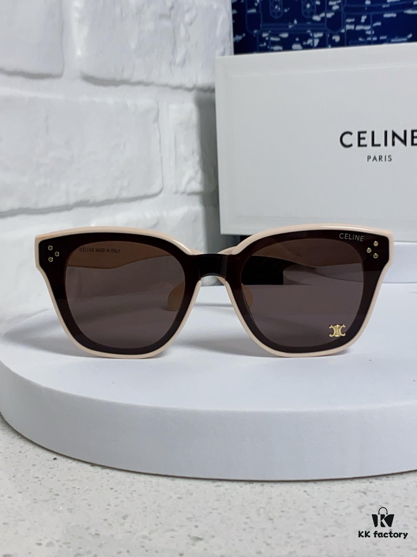 6931fa753a89a121ed54b5e5 Celine 2025 New Korean-Style Fashion Sunglasses for Women, Avant-Garde Square Frame Inspired by Arc de Triomphe, Slimming Look for Round Faces, Unisex UV-Protective Sun Glasses