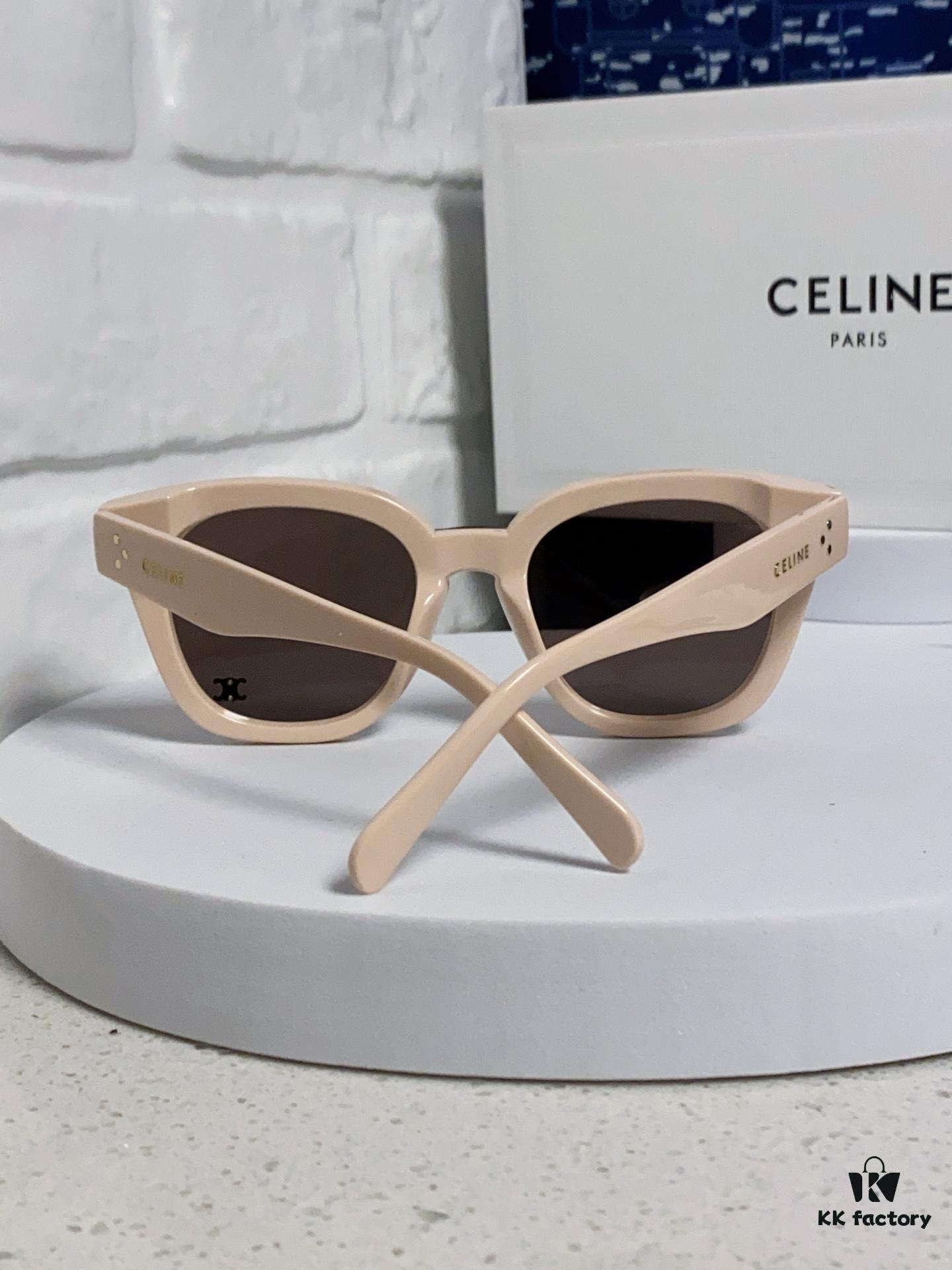 6931fa753a89a121ed54b5e6 Celine 2025 New Korean-Style Fashion Sunglasses for Women, Avant-Garde Square Frame Inspired by Arc de Triomphe, Slimming Look for Round Faces, Unisex UV-Protective Sun Glasses