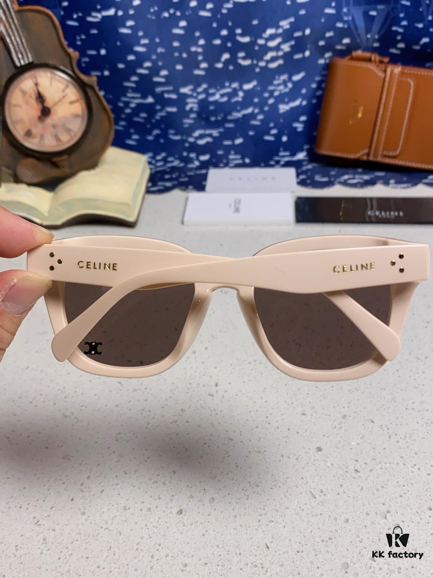 6931fa763a89a121ed54b5e8 Celine 2025 New Korean-Style Fashion Sunglasses for Women, Avant-Garde Square Frame Inspired by Arc de Triomphe, Slimming Look for Round Faces, Unisex UV-Protective Sun Glasses