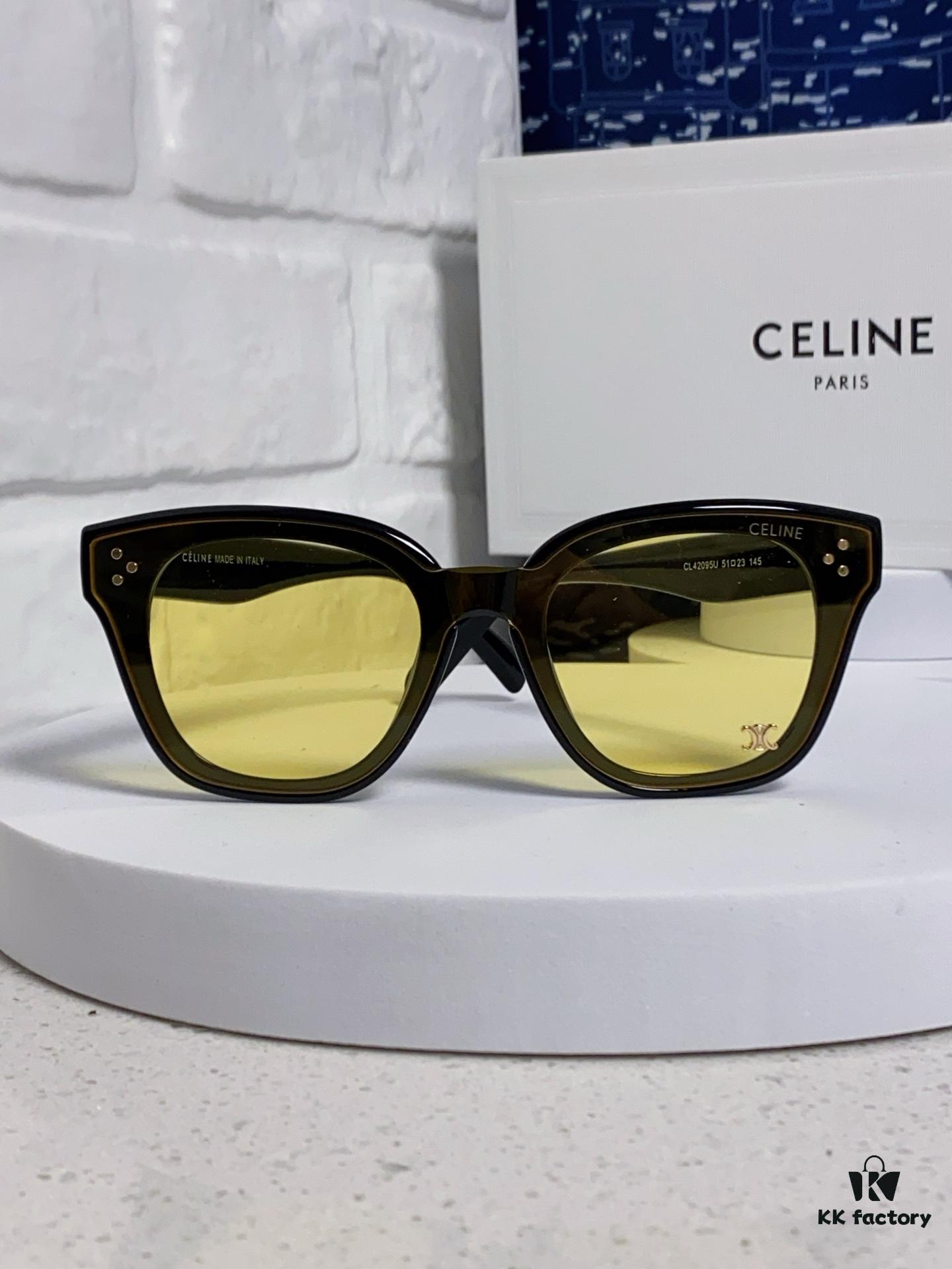 6931fa763a89a121ed54b5ef Celine 2025 New Korean-style Fashion Sunglasses for Women, Avant-garde Square Frame Sunglasses Inspired by Arc de Triomphe, Slimming Look for Round Faces, UV-Protective Unisex Sun Glasses
