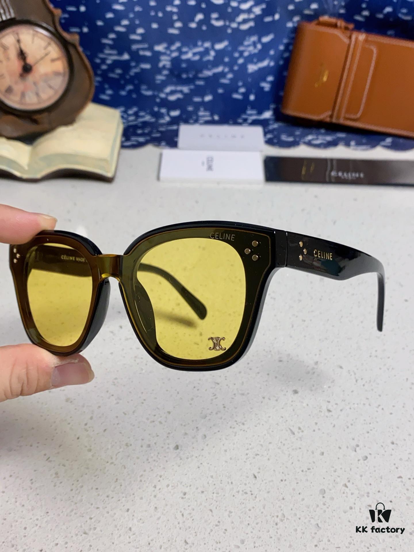 6931fa763a89a121ed54b5f3 Celine 2025 New Korean-style Fashion Sunglasses for Women, Avant-garde Square Frame Sunglasses Inspired by Arc de Triomphe, Slimming Look for Round Faces, UV-Protective Unisex Sun Glasses