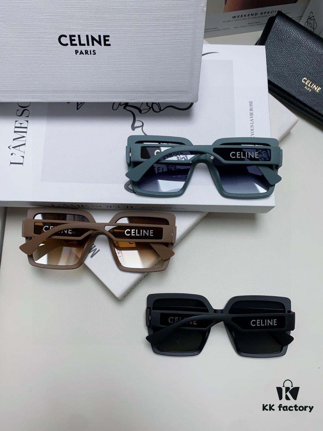 6931fa7b3a89a121ed54b62d Celine 2024 New Korean-Style Oversized Round Frame UV-Protective Sunglasses for Women, Stylish and Elegant Sun Protection Glasses