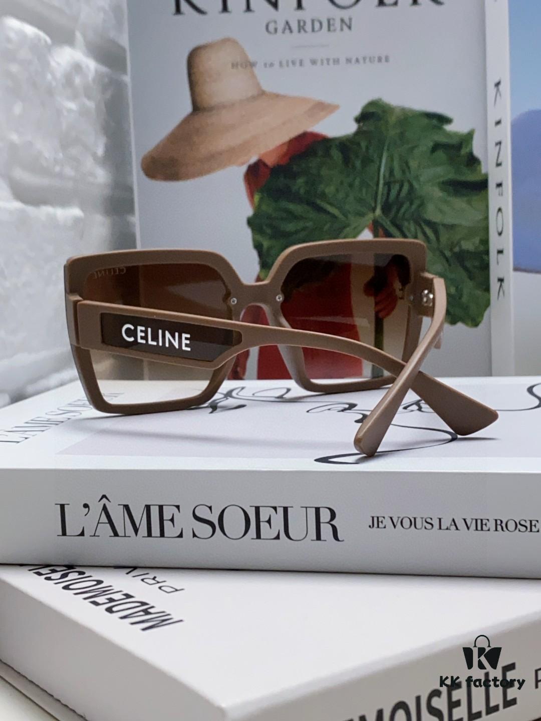 6931fa7b3a89a121ed54b631 Celine 2024 New Korean Style Oversized Round Frame UV Protection Sunglasses for Women, Stylish and Elegant Sun Glasses
