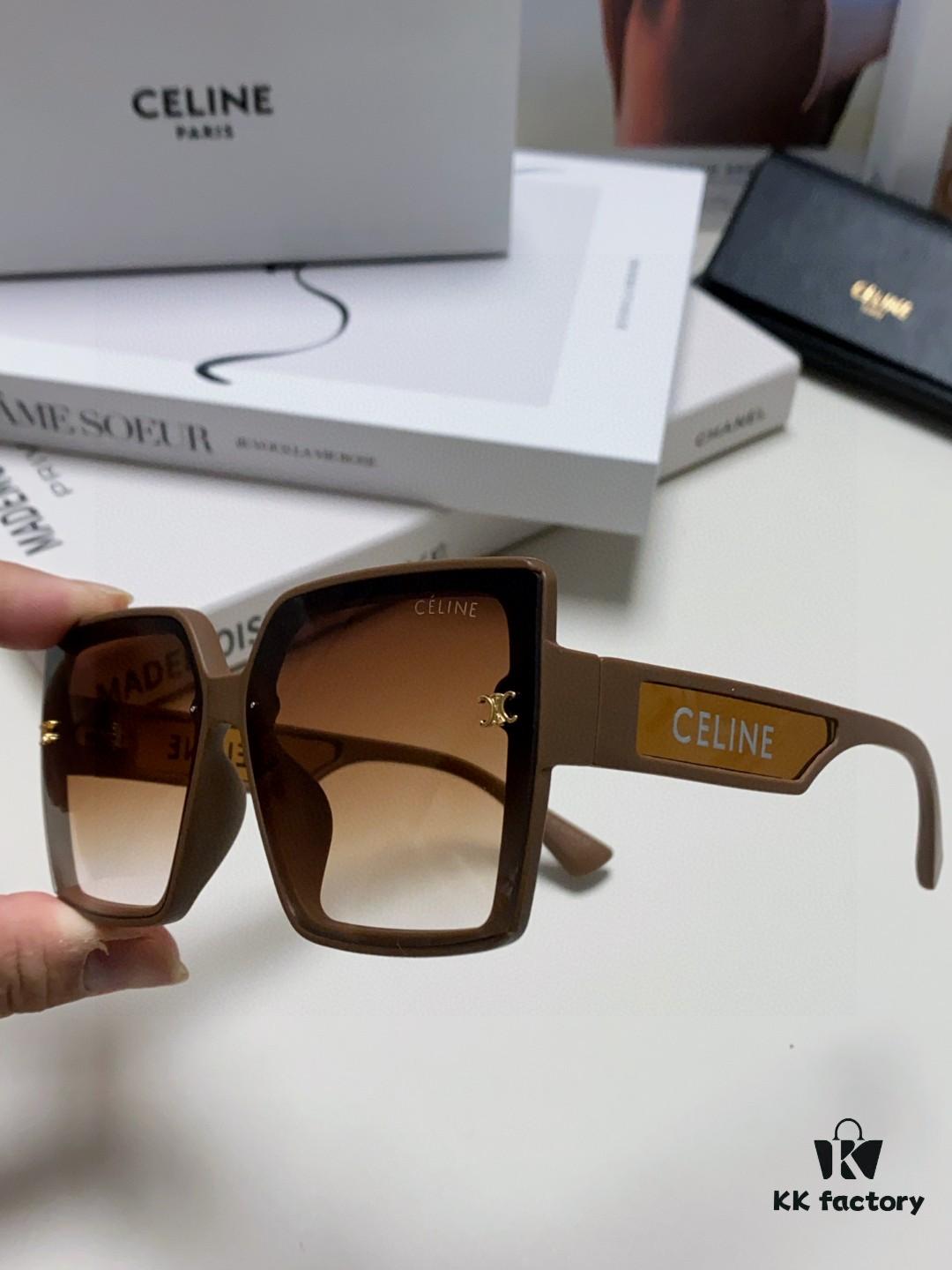 6931fa7b3a89a121ed54b634 Celine 2024 New Korean Style Oversized Round Frame UV Protection Sunglasses for Women, Stylish and Elegant Sun Glasses