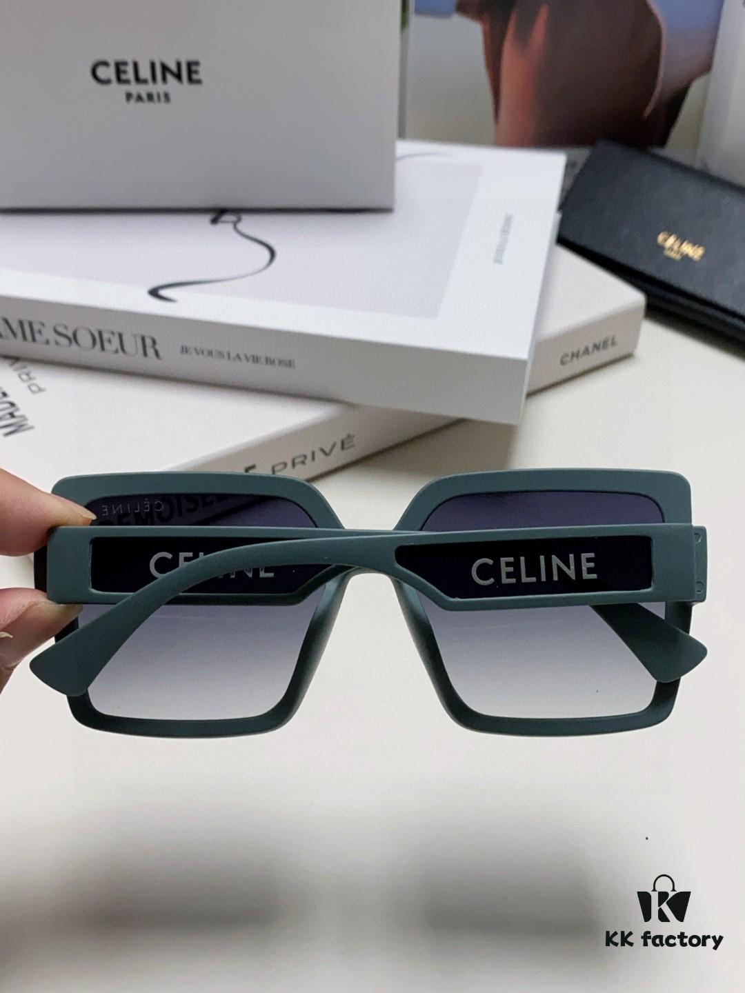 6931fa7c3a89a121ed54b63d Celine 2024 New Korean Style Oversized Round Frame UV Protection Sunglasses for Women, Stylish and Elegant Sun Glasses