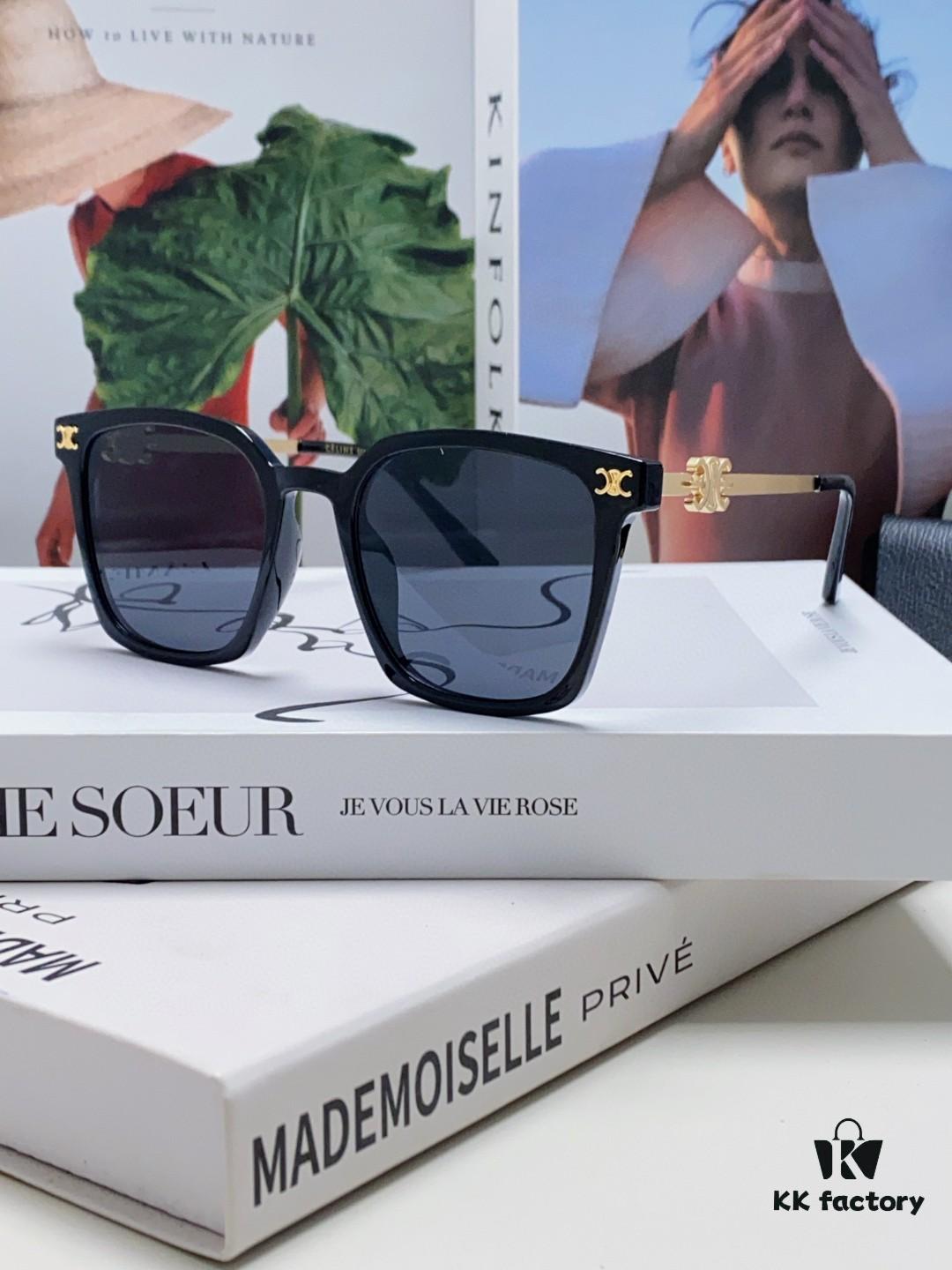 6931fa803a89a121ed54b673 CELINE Red Book Popular Metal-Decorated Logo Simple Frame Sunglasses 6 Colors
