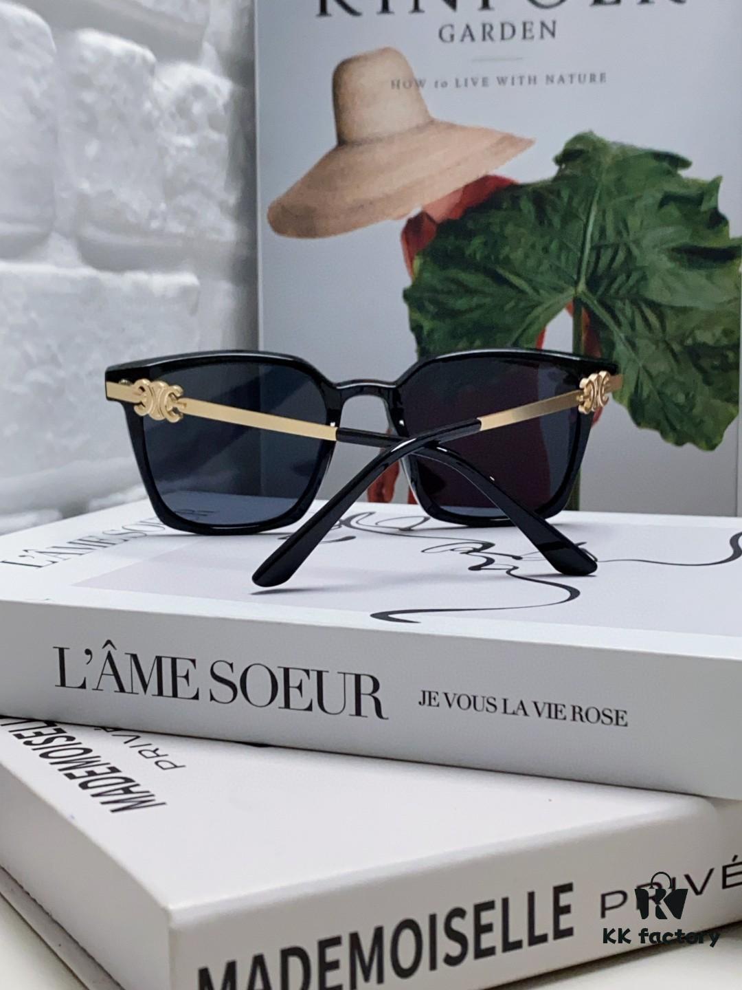 6931fa803a89a121ed54b675 CELINE Red Book Popular Metal-Decorated Logo Simple Frame Sunglasses 6 Colors