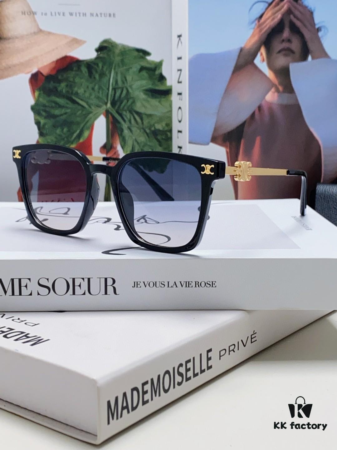 6931fa803a89a121ed54b67d CELINE Red Book Popular Metal-Decorated Logo Simple Frame Sunglasses 6 Colors