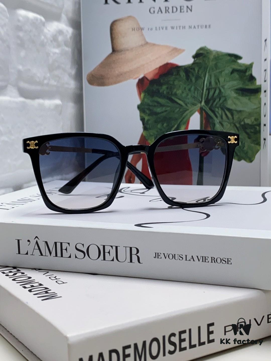 6931fa803a89a121ed54b67e CELINE Red Book Popular Metal-Decorated Logo Simple Frame Sunglasses 6 Colors