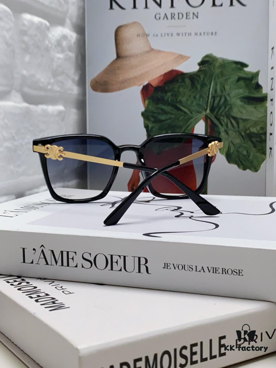 6931fa803a89a121ed54b67f CELINE Red Book Popular Metal-Decorated Logo Simple Frame Sunglasses 6 Colors