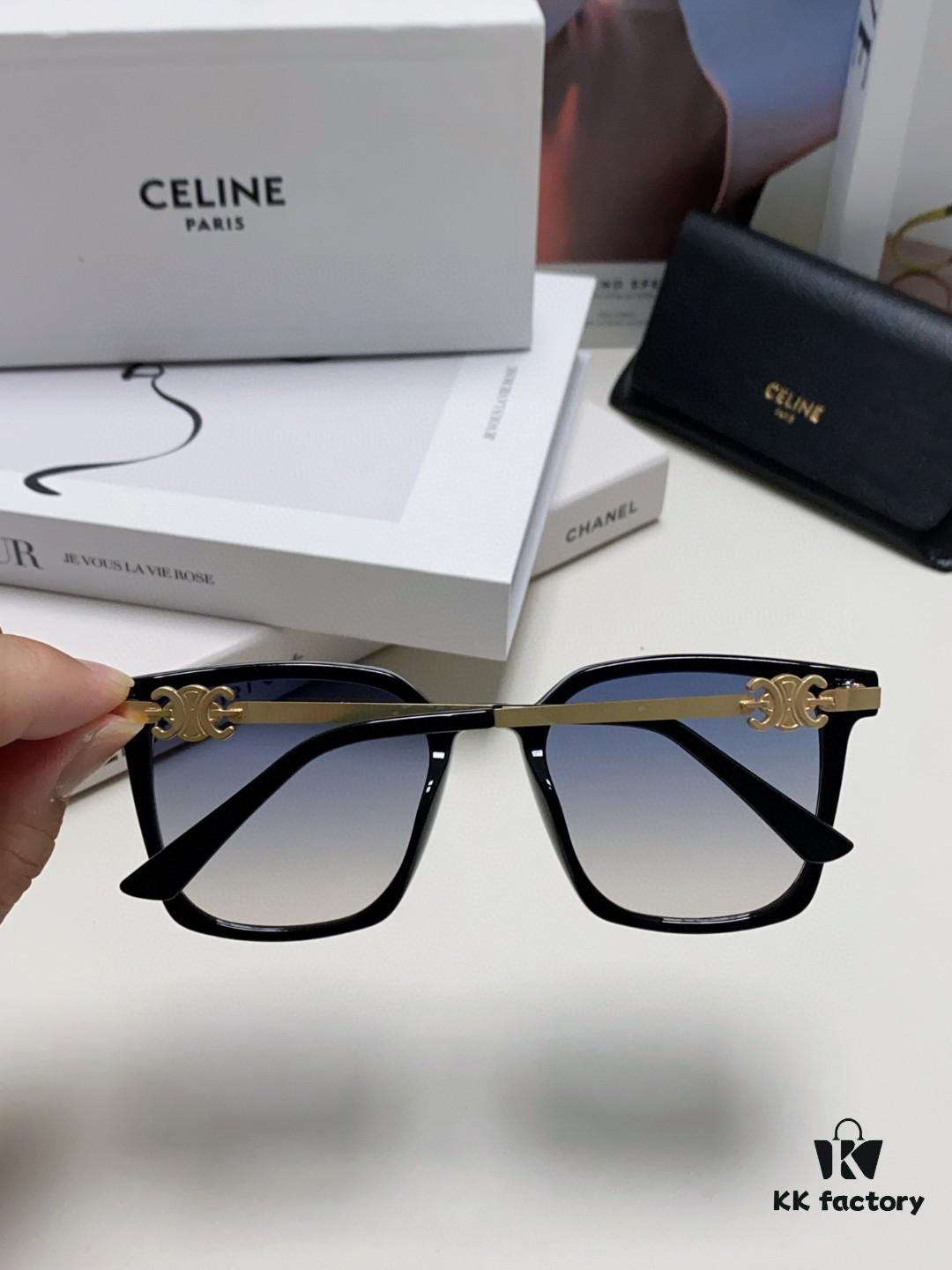 6931fa813a89a121ed54b681 CELINE Red Book Popular Metal-Decorated Logo Simple Frame Sunglasses 6 Colors