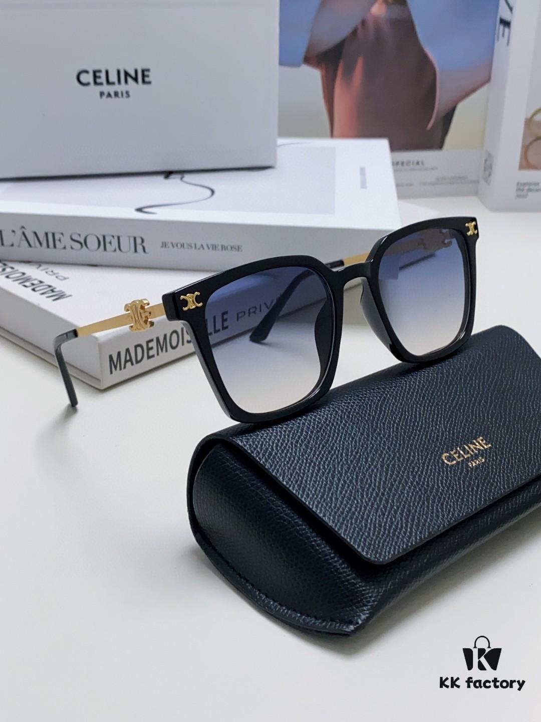 6931fa813a89a121ed54b684 CELINE Red Book Popular Metal-Decorated Logo Simple Frame Sunglasses 6 Colors