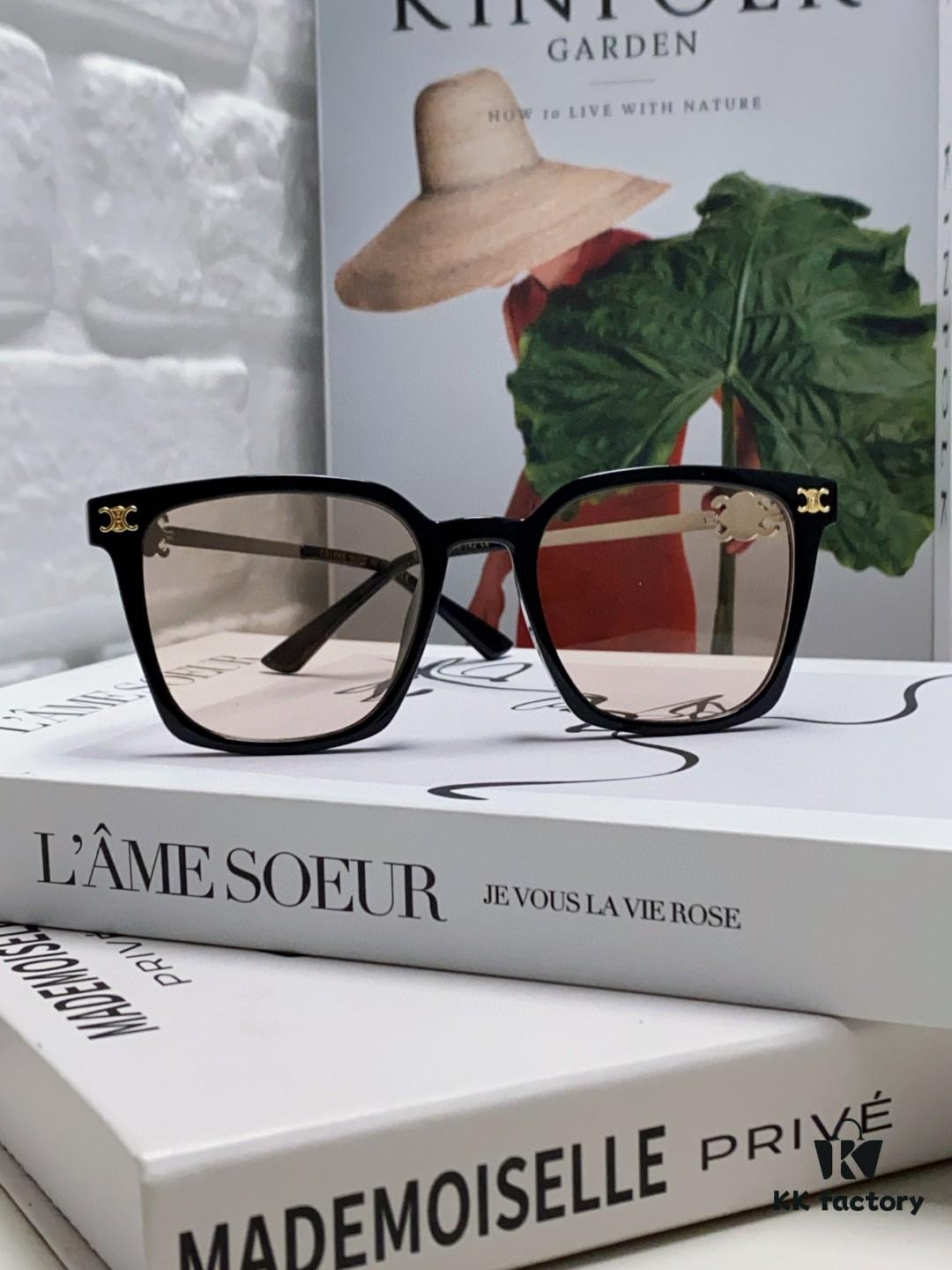 6931fa813a89a121ed54b689 CELINE Red Book Popular Metal Logo Decorated Simple Frame Sunglasses, 6 Colors Available