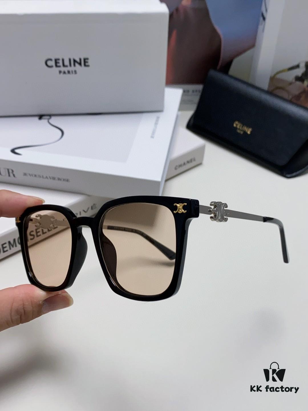 6931fa823a89a121ed54b68d CELINE Red Book Popular Metal Logo Decorated Simple Frame Sunglasses, 6 Colors Available