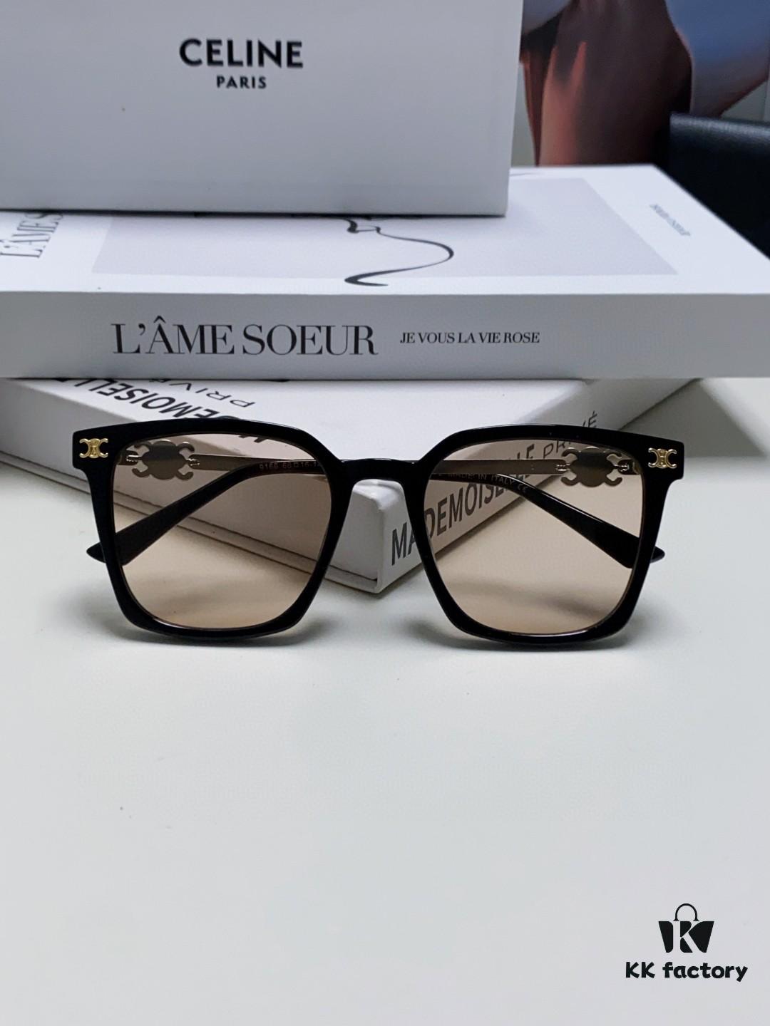 6931fa823a89a121ed54b68e CELINE Red Book Popular Metal Logo Decorated Simple Frame Sunglasses, 6 Colors Available