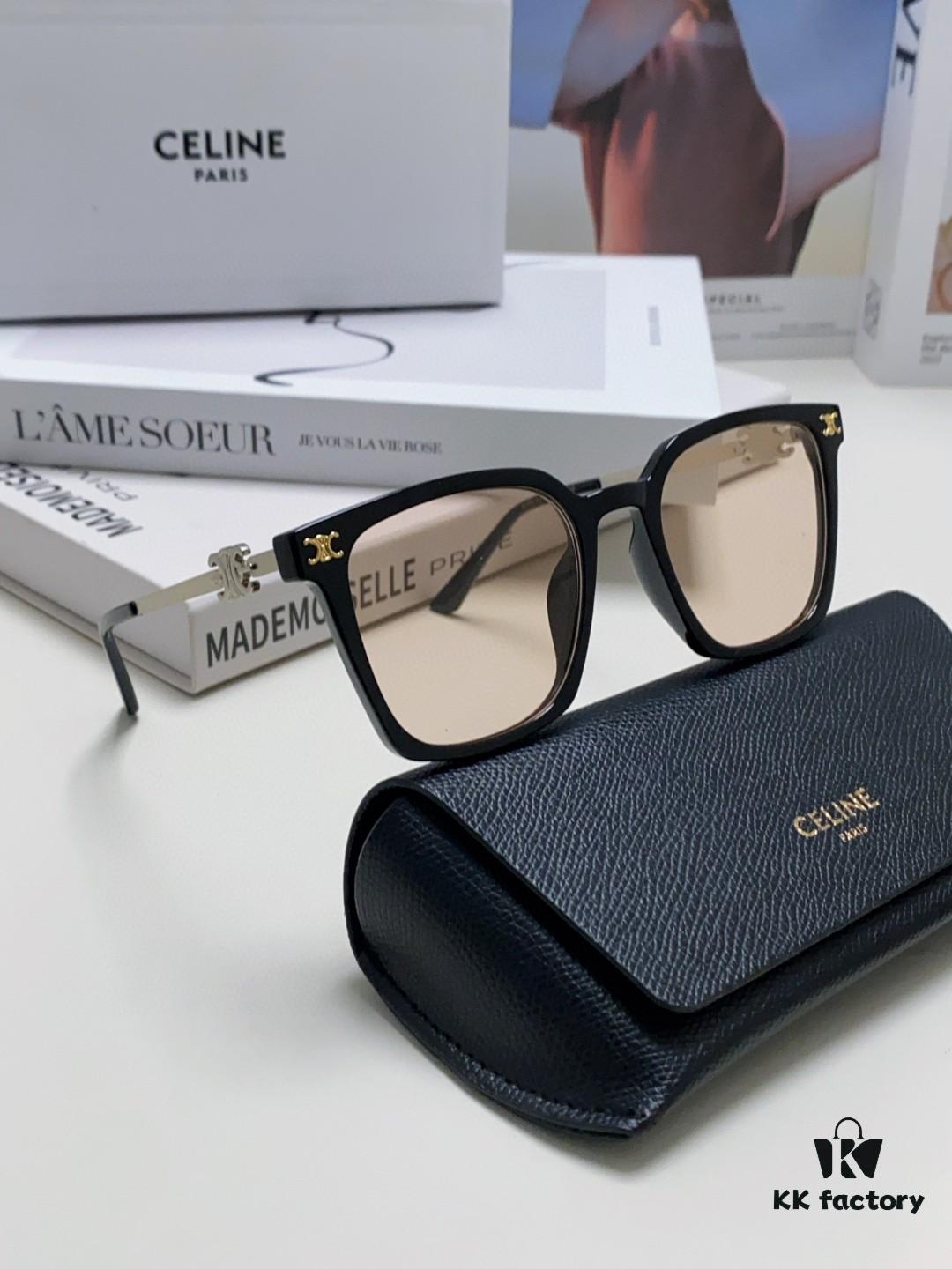 6931fa823a89a121ed54b68f CELINE Red Book Popular Metal Logo Decorated Simple Frame Sunglasses, 6 Colors Available