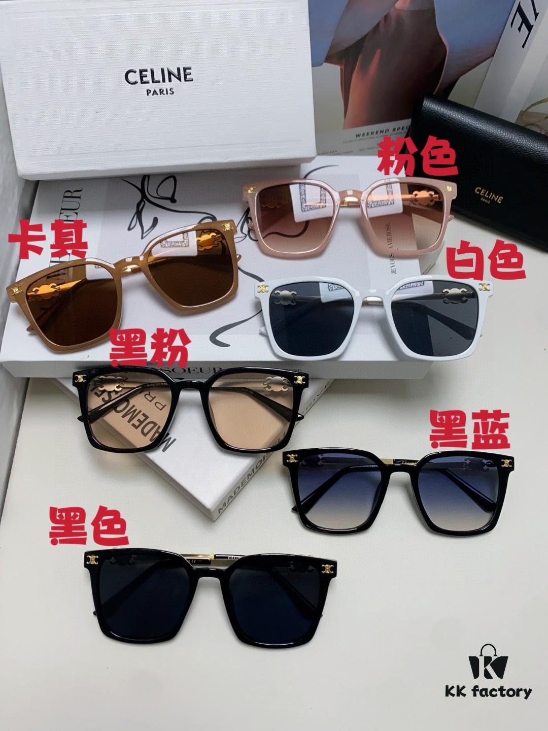6931fa823a89a121ed54b691 CELINE Red Book Popular Metal Logo Decorated Simple Frame Sunglasses, 6 Colors Available