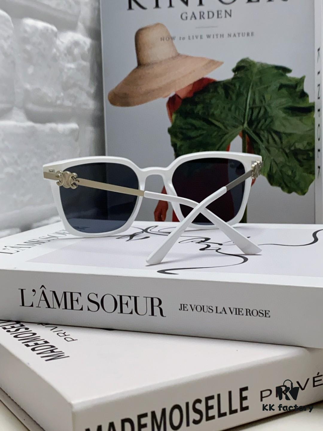6931fa823a89a121ed54b695 CELINE Red Book Popular Metal-Decorated Logo Simple Frame Sunglasses 6 Colors