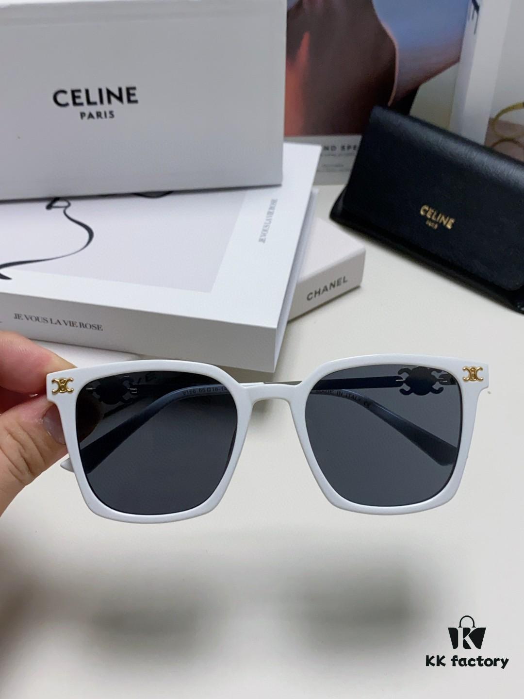 6931fa823a89a121ed54b696 CELINE Red Book Popular Metal-Decorated Logo Simple Frame Sunglasses 6 Colors