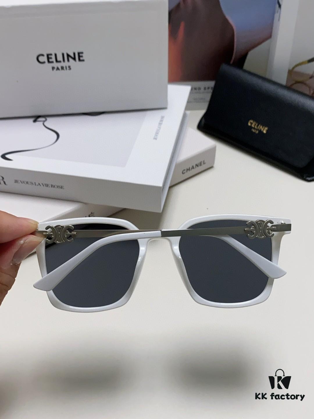 6931fa823a89a121ed54b697 CELINE Red Book Popular Metal-Decorated Logo Simple Frame Sunglasses 6 Colors